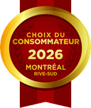 Consumer Choice Award 2026 seal — Montreal South Shore